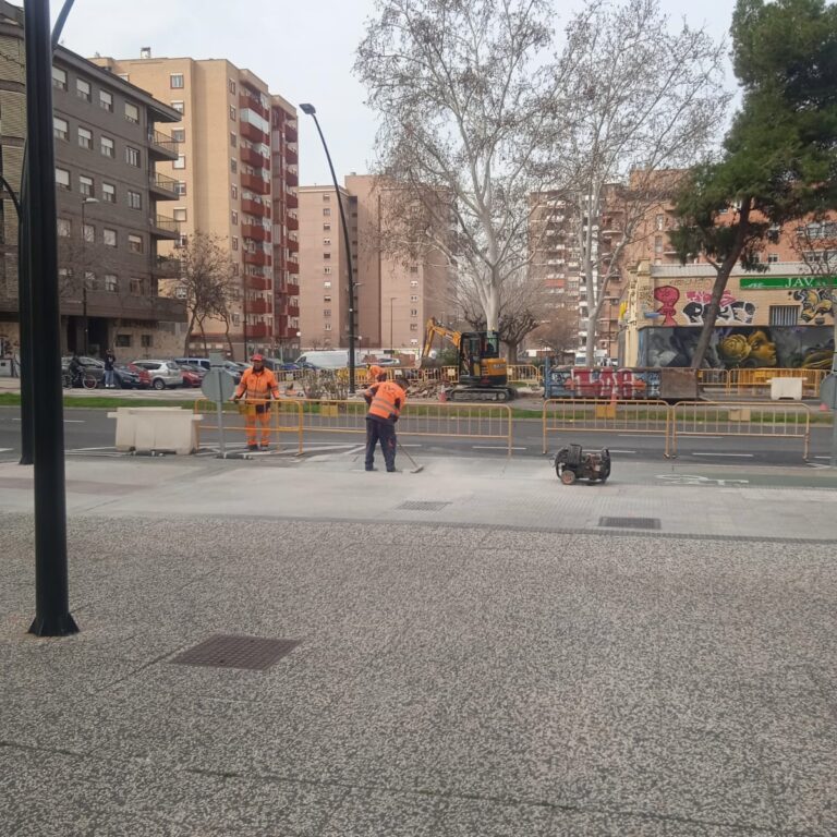 obras paso de cebra San Juan de la Peña