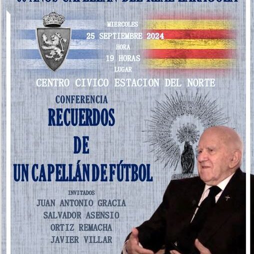 Conferencia de Juan Antonio Gracia, capellán del Real Zaragoza